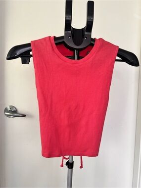 Reformation Coral Pink Ribbed Tank